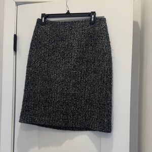 Talbots Charcoal and Black Textured Pencil Skirt